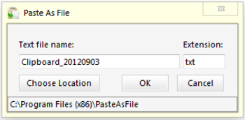 Paste As File screenshot