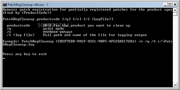Patch Registration Cleanup Tool screenshot