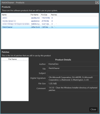 PatchCleaner screenshot 2