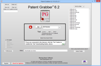 Patent Grabber screenshot