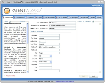 PatentWizard Professional screenshot