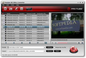 Pavtube HD Video Converter screenshot