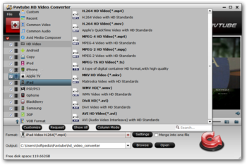 Pavtube HD Video Converter screenshot 2