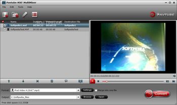 Pavtube MXF MultiMixer screenshot