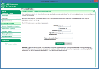 PAYE Desktop Viewer screenshot