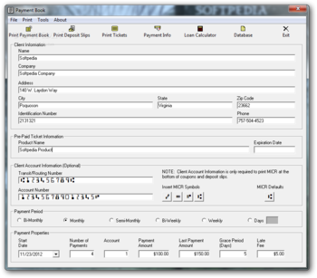 Payment Book screenshot