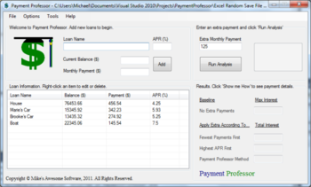 Payment Professor screenshot