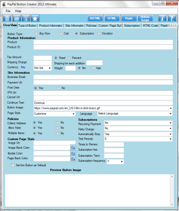 PayPal Button Creator 2016 screenshot