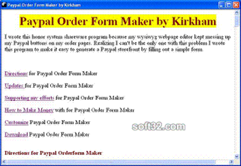 Paypal Order Form Maker by Kirkham screenshot 3