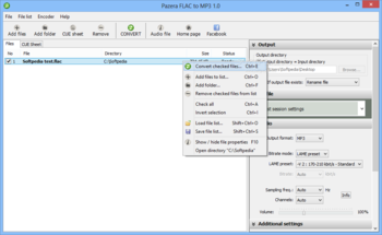 Pazera FLAC to MP3 screenshot 2
