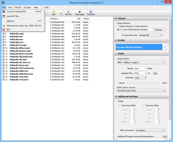 Pazera Free Audio Extractor screenshot 2