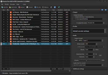 Pazera Free AVI to MP3 Converter screenshot