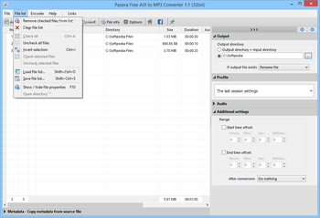 Pazera Free AVI to MP3 screenshot 4