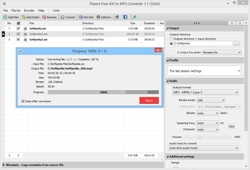 Pazera Free AVI to MP3 Portable screenshot 6
