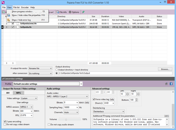 Pazera Free FLV to AVI Converter screenshot 5