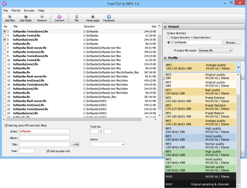 Pazera Free FLV to MP3 Converter screenshot 2