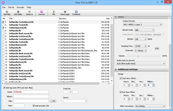 Pazera Free FLV to MP3 Converter screenshot 3