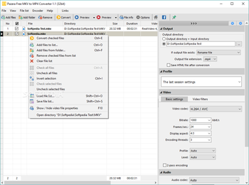 Pazera Free MKV to MP4 Converter Portable screenshot