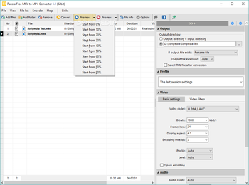 Pazera Free MKV to MP4 Converter Portable screenshot 2