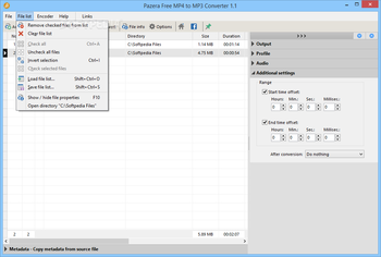 Pazera Free MP4 to MP3 Converter screenshot 3
