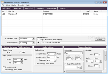 Pazera Free Video to Flash Converter screenshot