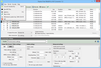 Pazera Free WebM to AVI Converter screenshot 3