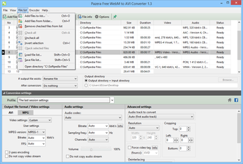 Pazera Free WebM to AVI Converter screenshot 4