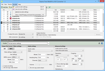 Pazera Free WebM to AVI Converter screenshot 5