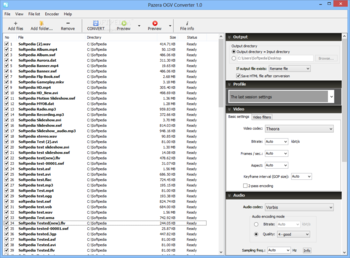 Pazera OGV Converter screenshot