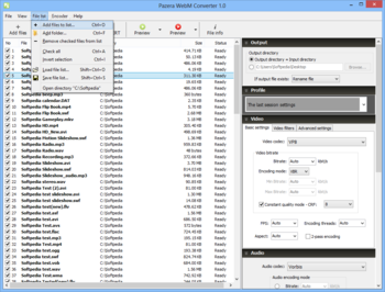 Pazera WebM Converter screenshot 4