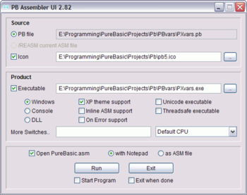 PBasmUI screenshot