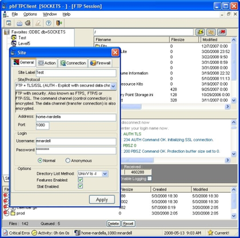 pbFtpClient screenshot