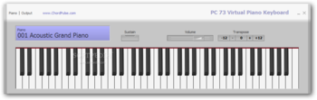PC 73 Virtual Piano Keyboard screenshot