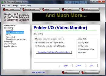 PC-Alarm and Security System screenshot 3