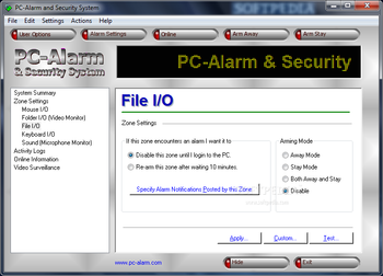 PC-Alarm and Security System screenshot 4