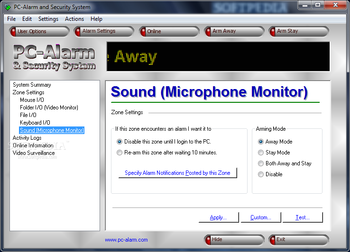 PC-Alarm and Security System screenshot 5