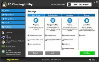 PC Cleaning Utility screenshot