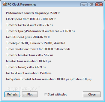 PC Clock Timing screenshot