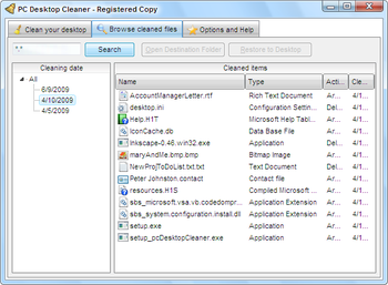 PC Desktop Cleaner. Unclutter it now! screenshot 2
