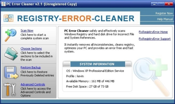 PC Error Cleaner screenshot