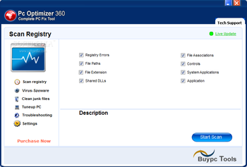PC Optimizer 360 screenshot