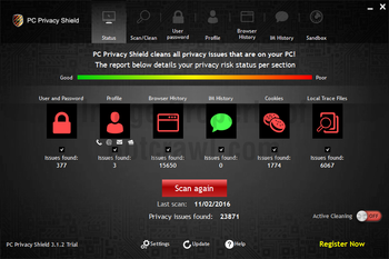 PC Privacy Shield Free Download with Review screenshot