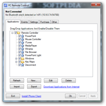 PC Remote Control (former Bluetooth Remote Control) screenshot