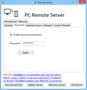 PC Remote Server screenshot