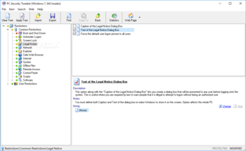 PC Security Tweaker screenshot 5