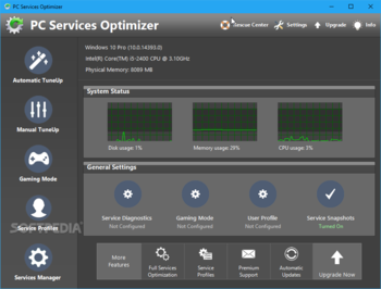 PC Services Optimizer (formerly Vista Services Optimizer) screenshot