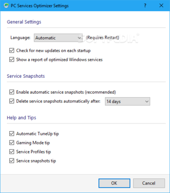 PC Services Optimizer (formerly Vista Services Optimizer) screenshot 13