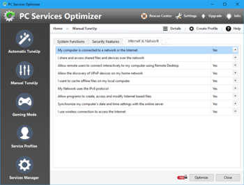 PC Services Optimizer (formerly Vista Services Optimizer) screenshot 4