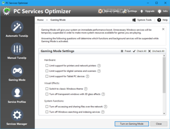 PC Services Optimizer (formerly Vista Services Optimizer) screenshot 5