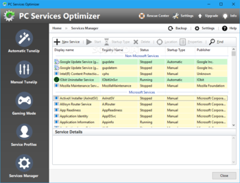 PC Services Optimizer (formerly Vista Services Optimizer) screenshot 7